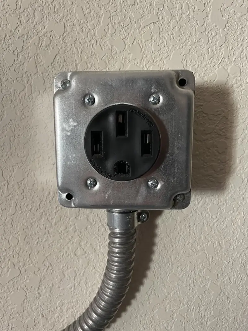 NEMA 14-50 outlet installed for Smart Home Electrical in Rosemont