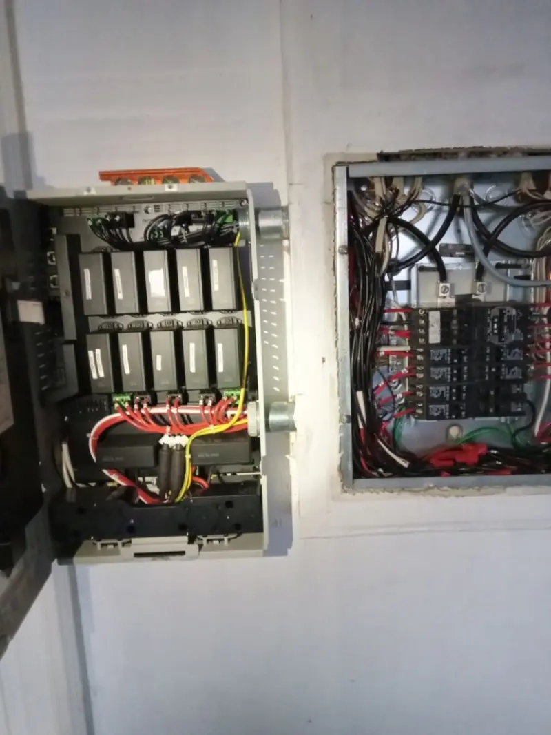 Electrical panel upgrade completed for Security Camera Wiring in Rosemont